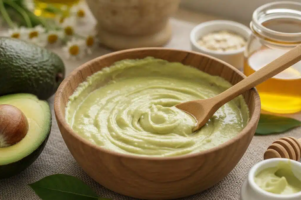 Receita caseira com mel e abacate para hidratar a pele
