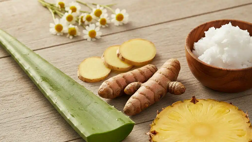 Ingredientes naturais que aliviam a inflamação do arco plantar