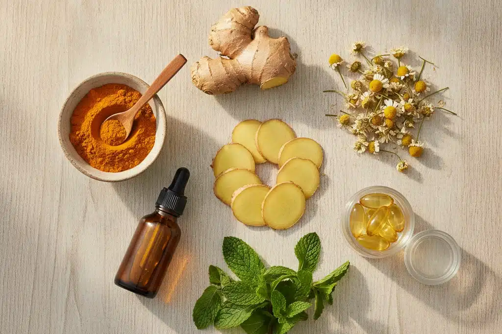 Ingredientes naturais que reduzem inflamação do joelho rapidamente